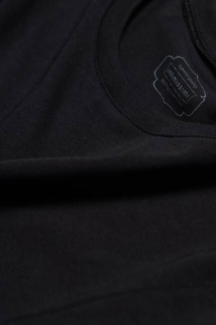 Intimissimi ženske 019-črna oblačila 2R8X1419 majica iz raztegljivega bombaža supima s kratkimi rokavi