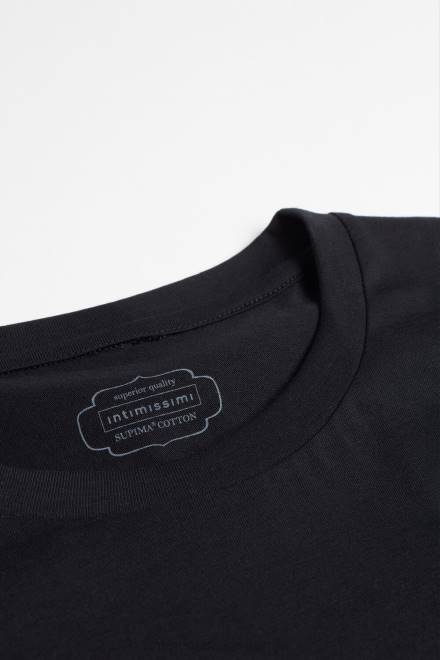 Intimissimi ženske 019-črna oblačila 2R8X1421 majica iz bombaža supima s kratkimi rokavi