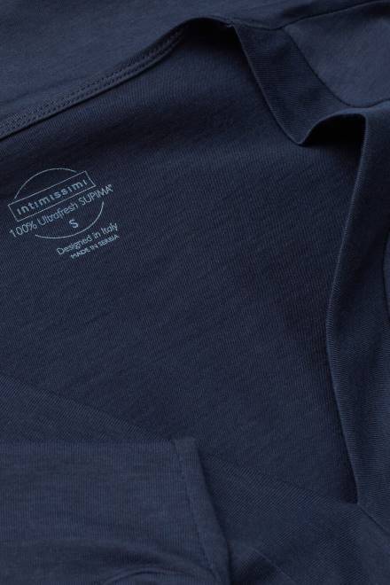 Intimissimi ženske 1467-intenzivno modra oblačila 2R8X1278 Ultrafresh supima bombažna majica z v-izrezom s kratkimi rokavi
