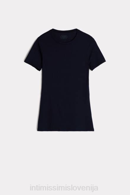 Intimissimi ženske 1467-intenzivno modra oblačila 2R8X1434 majica s kratkimi rokavi iz supima bombaža ultrafresh