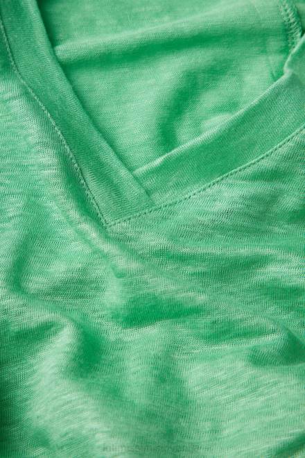 Intimissimi ženske 218j-jabolčna meta oblačila 2R8X1310 lanena majica s kratkimi rokavi in ​​v izrezom