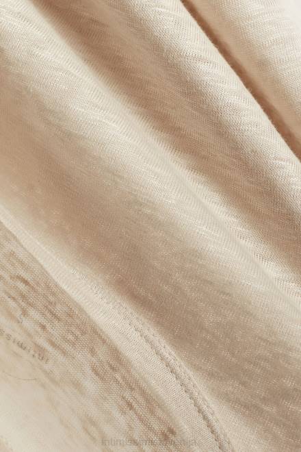 Intimissimi ženske 913i-bež vrv oblačila 2R8X1296 lanena srajca s kratkimi rokavi