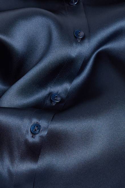 Intimissimi ženske 1467-intenzivno modra oblačila 2R8X1374 svilen top z dolgimi rokavi