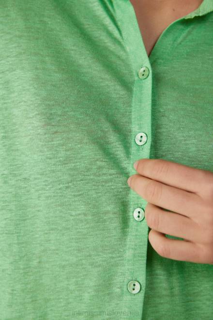 Intimissimi ženske 218j-jabolčna meta oblačila 2R8X1308 lanena srajca z dolgimi rokavi