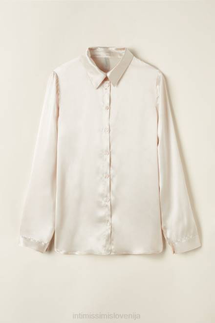 Intimissimi ženske 2280-roza svila oblačila 2R8X1373 svilen top z dolgimi rokavi