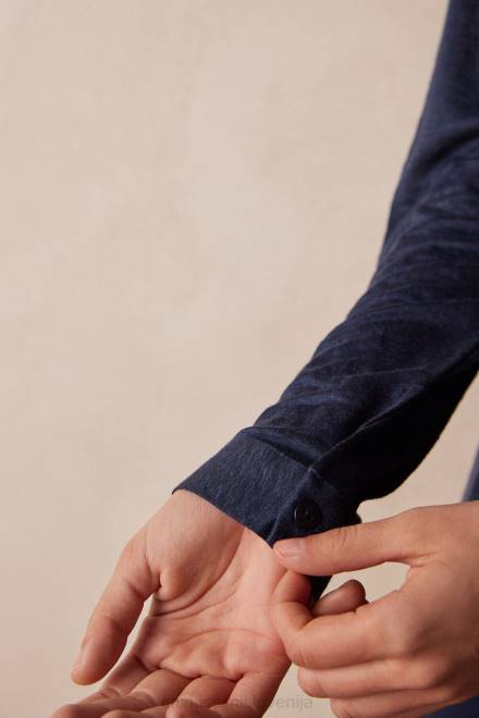 Intimissimi ženske 243j-mornarsko modra oblačila 2R8X1299 lanena srajca z dolgimi rokavi