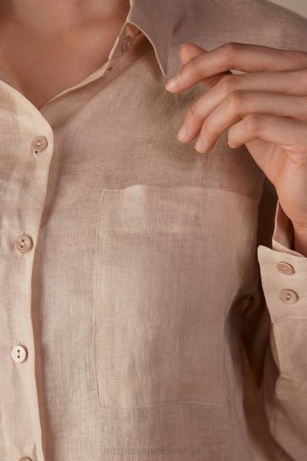 Intimissimi ženske 913i-bež vrv oblačila 2R8X1295 platnena srajca iz gladkega tkanja